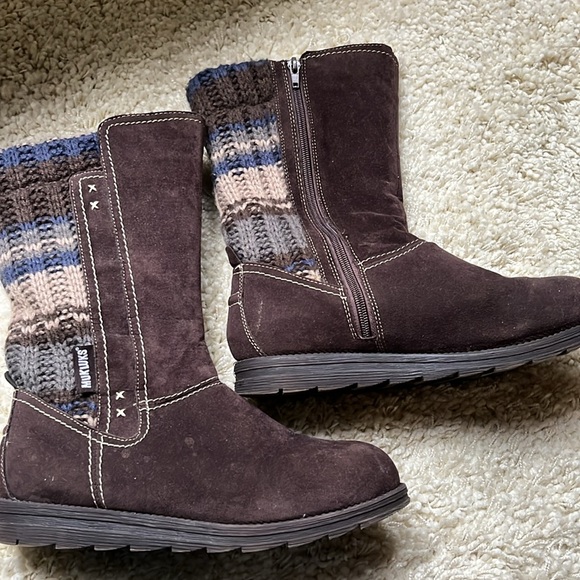 Mukluks Knit & Faux Suede Boots Sz8 - Picture 7 of 16